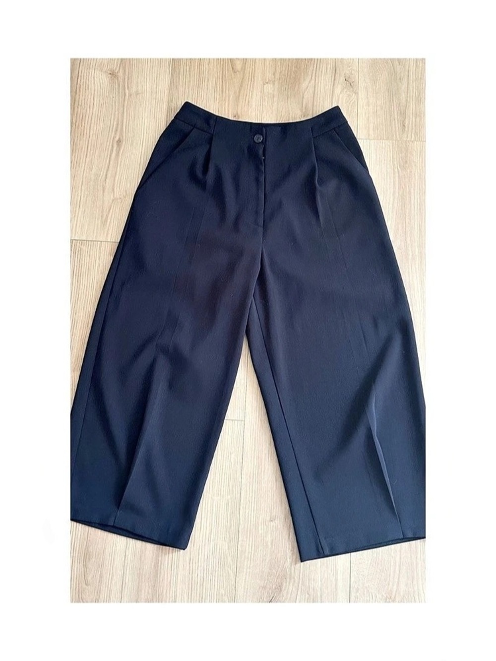Oak + Fort Wide Leg Pants in Blue Size Small Like New
